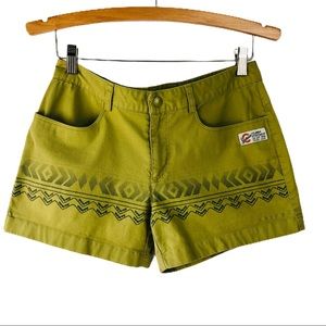 Columbia green Aztec Southwest Omni-shade shorts